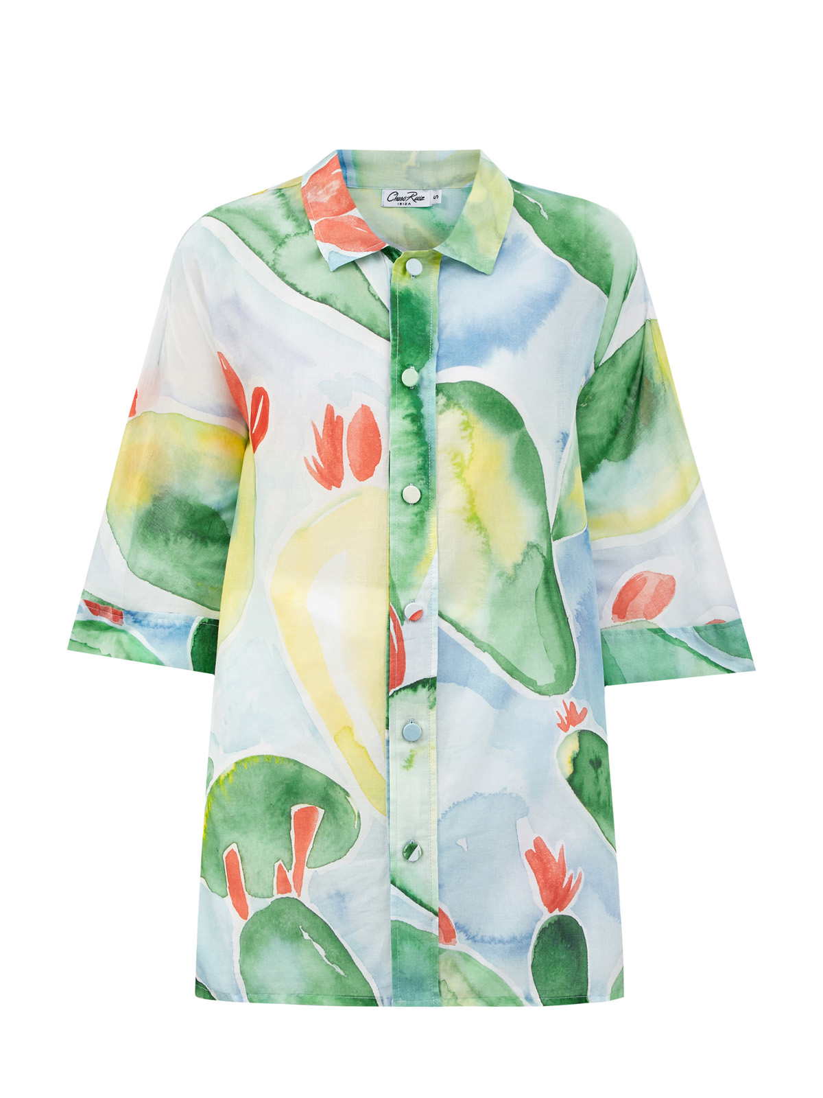 Свободная блуза Jade из хлопка с принтом Barbary Paradise CHARO RUIZ IBIZA, цвет мульти, размер S
